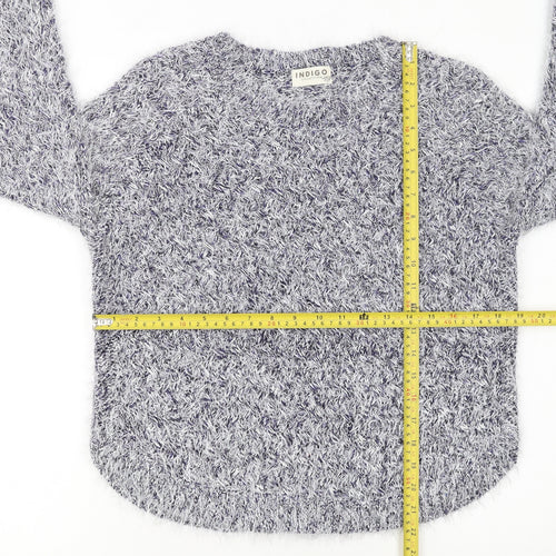 Marks and Spencer Women's Grey Fluffy Knit Jumper Size 12