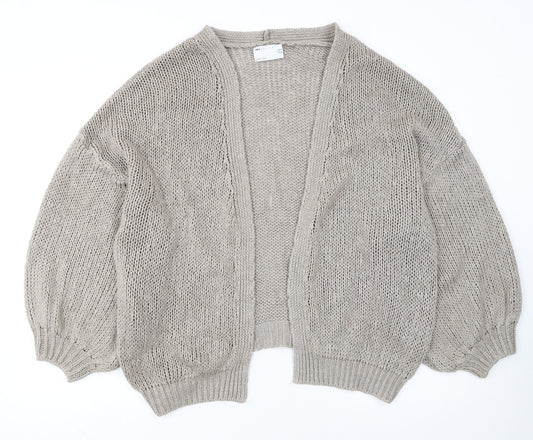 ASOS DESIGN Womens Beige Cotton Open-Knit Cardigan Size 10