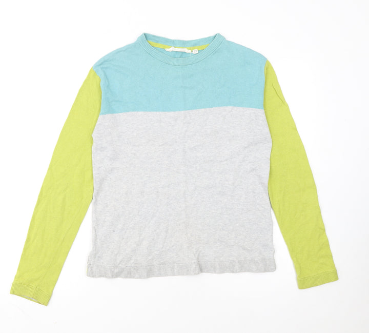 Lily & Me Womens Multicoloured Cotton Crew Neck Jumper Size 8