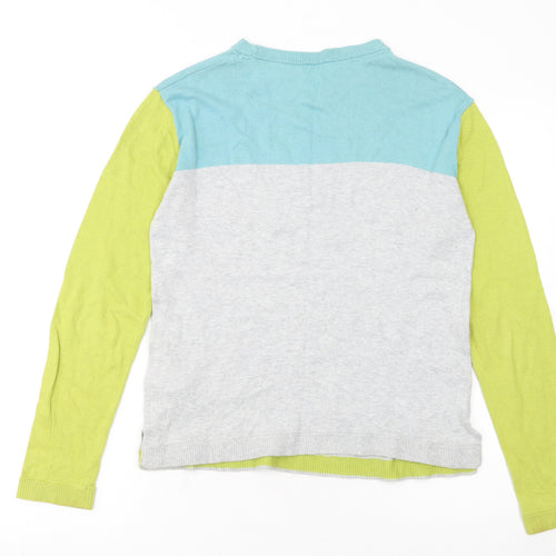 Lily & Me Womens Multicoloured Cotton Crew Neck Jumper Size 8