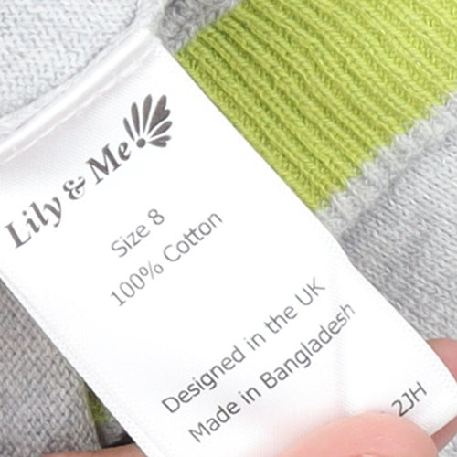 Lily & Me Womens Multicoloured Cotton Crew Neck Jumper Size 8