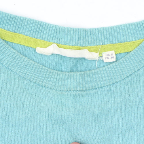 Lily & Me Womens Multicoloured Cotton Crew Neck Jumper Size 8