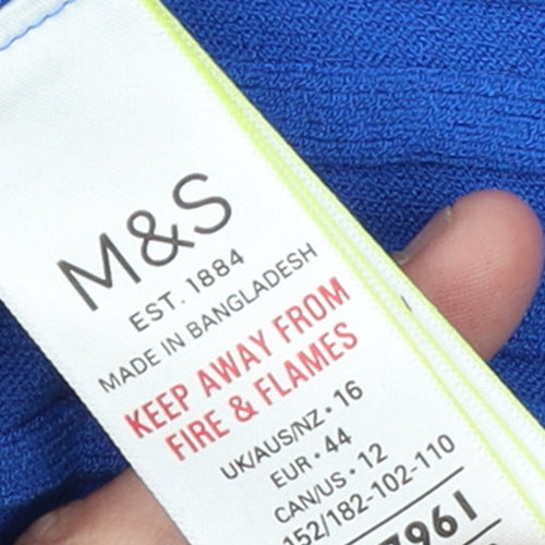 Marks and Spencer Women’s Blue Knit Bodycon Midi Dress Size 16
