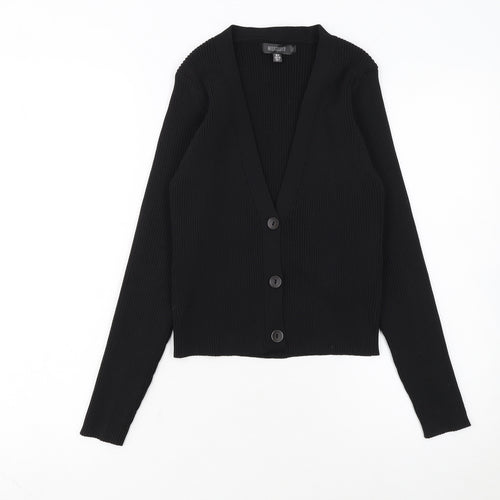 Missguided Women’s Black Slim Fit Ribbed Cardigan UK 6