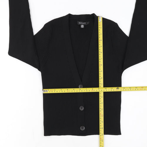 Missguided Women’s Black Slim Fit Ribbed Cardigan UK 6