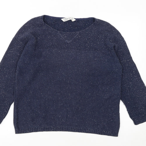 Fat Face Women’s Blue Cotton Pullover Jumper Size 12