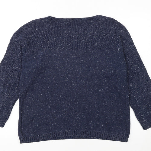 Fat Face Women’s Blue Cotton Pullover Jumper Size 12