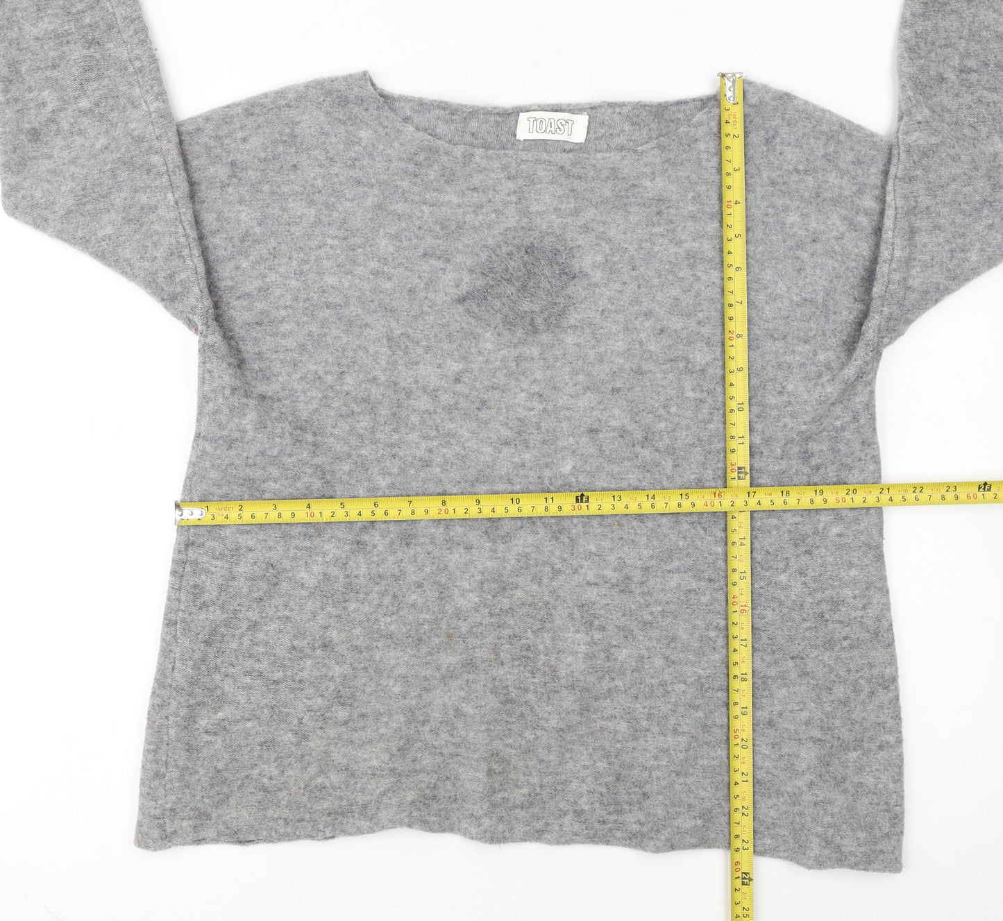 Toast Women Grey Alpaca Wool Pullover Jumper Size M