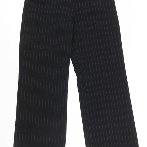 Anne Klein Women Black Pinstripe Dress Pants Size 8 Classic Workwear