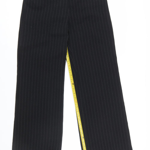 Anne Klein Women Black Pinstripe Dress Pants Size 8 Classic Workwear