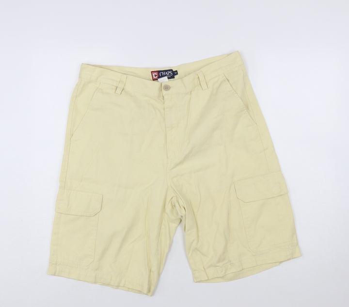 Chaps Men's Beige Cotton Cargo Shorts Size 34 Regular Fit