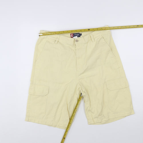 Chaps Men's Beige Cotton Cargo Shorts Size 34 Regular Fit