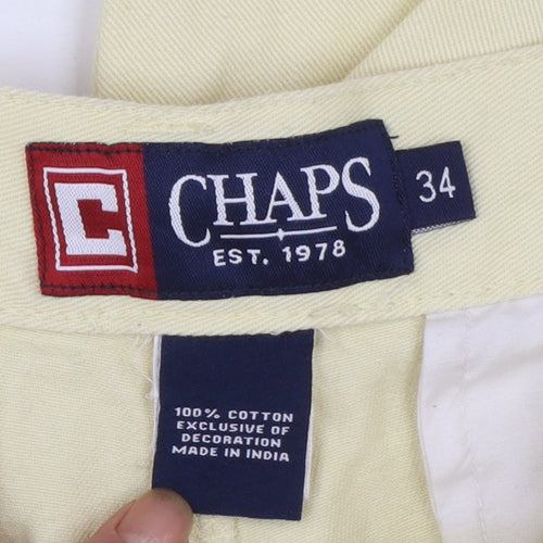 Chaps Men's Beige Cotton Cargo Shorts Size 34 Regular Fit