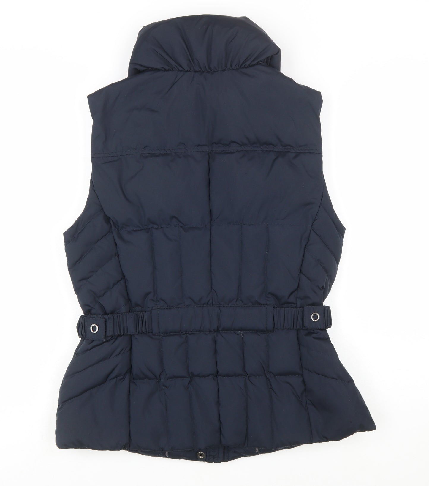Esprit Womens Blue Puffer Waistcoat Size 14 Sleeveless Lined Polyester