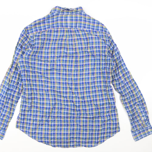 Ralph Lauren Men's Blue Check Long Sleeve Button-Down Shirt XL