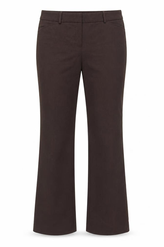 Front view of Worthington Women’s Brown Dress Pants, size UK 10, Straight Leg Modern Fit