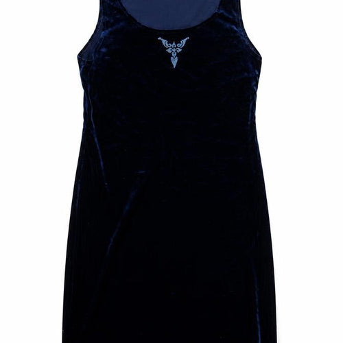 Meghan Matthews Women's Blue Velvet Bodycon Sleeveless Dress Size 10