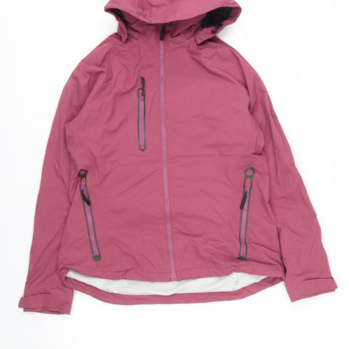 Musto Women's Pink Waterproof Hooded Rain Jacket Size 14