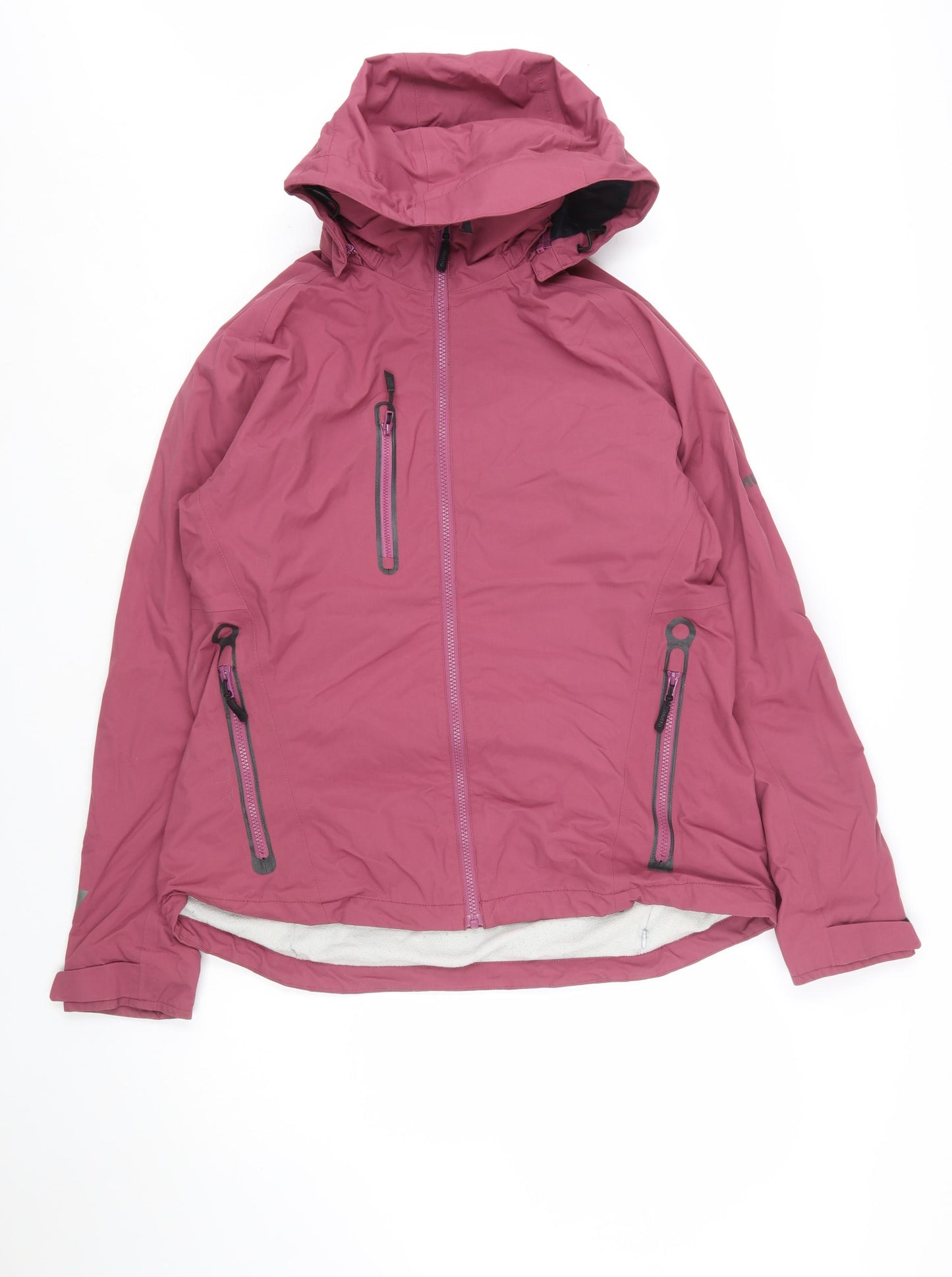 Musto Women's Pink Waterproof Hooded Rain Jacket Size 14