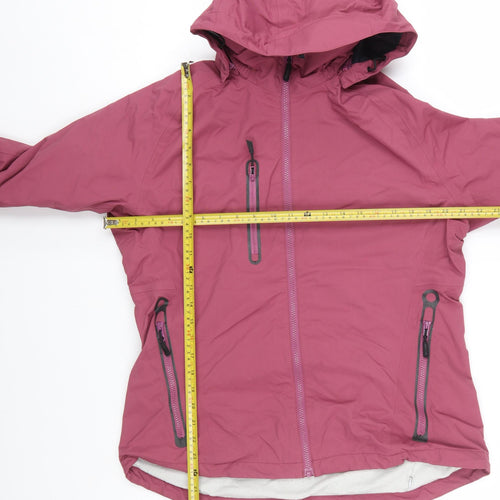 Musto Women's Pink Waterproof Hooded Rain Jacket Size 14
