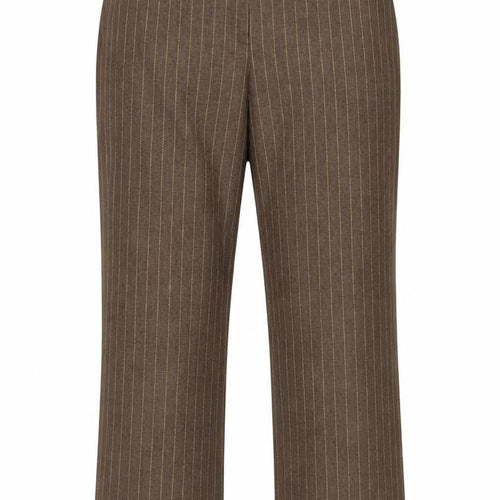 Pendleton Women Brown Wool Pinstripe Dress Pants Size 12 Petite