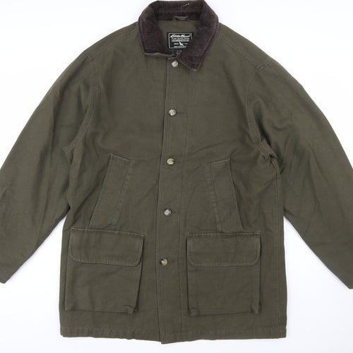 Eddie Bauer Men's Green Cotton Field Jacket Size M Regular Outdoor Style