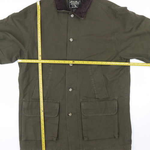 Eddie Bauer Men's Green Cotton Field Jacket Size M Regular Outdoor Style