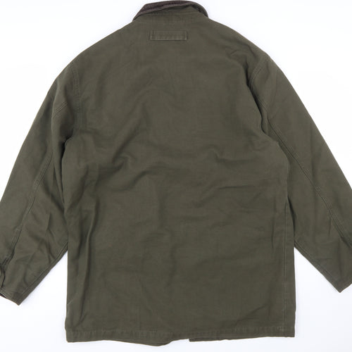 Eddie Bauer Men's Green Cotton Field Jacket Size M Regular Outdoor Style