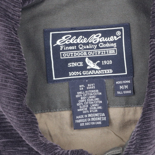 Eddie Bauer Men's Green Cotton Field Jacket Size M Regular Outdoor Style