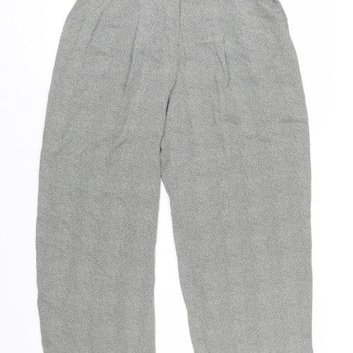 Emanuel Ungaro Women’s Grey Wool Wide-Leg Pleated Trousers Size 10