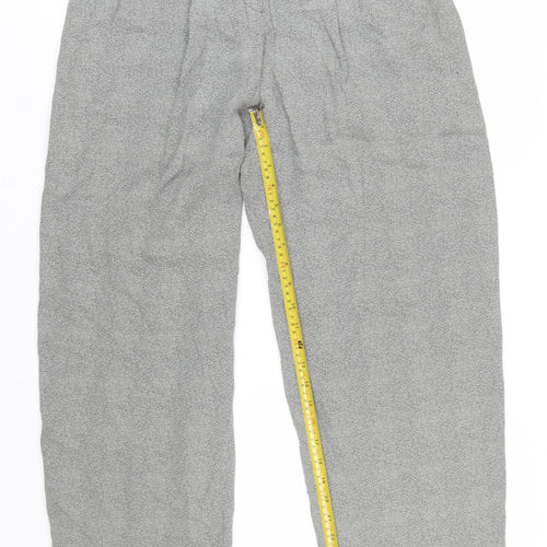 Emanuel Ungaro Women’s Grey Wool Wide-Leg Pleated Trousers Size 10