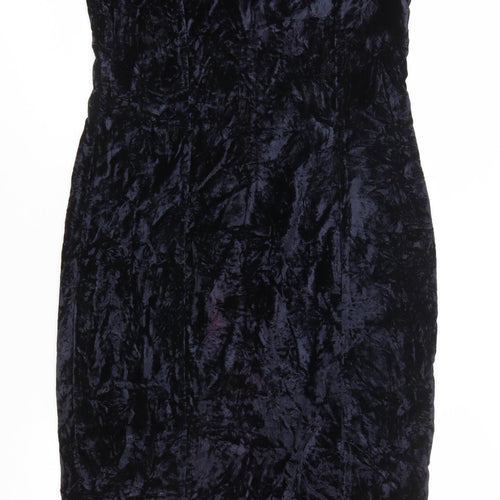 Dramatiz Women's Black Velvet Sleeveless Sheath Dress Size 10