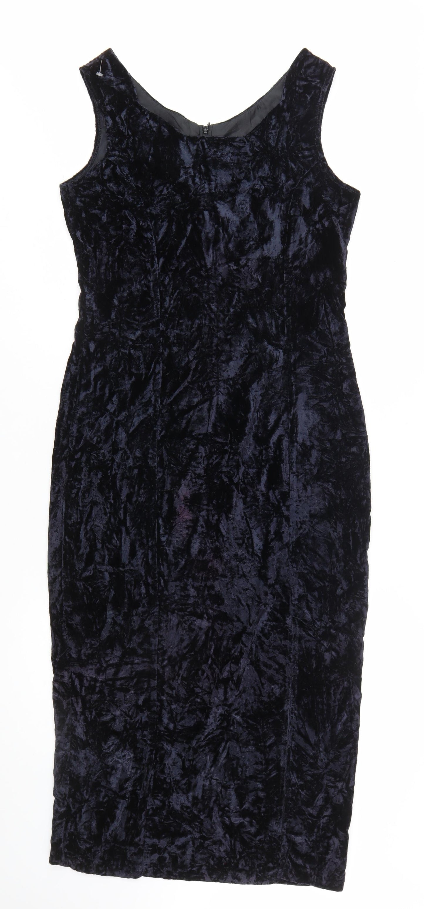 Dramatiz Women's Black Velvet Sleeveless Sheath Dress Size 10