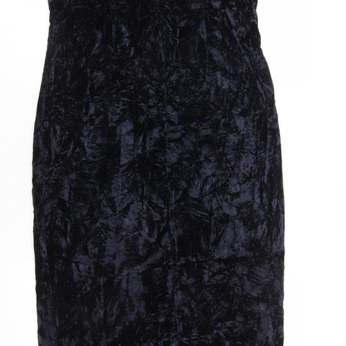Dramatiz Women's Black Velvet Sleeveless Sheath Dress Size 10
