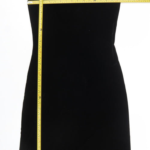 Necessary Objects Women's Black Velvet Bodycon Dress L