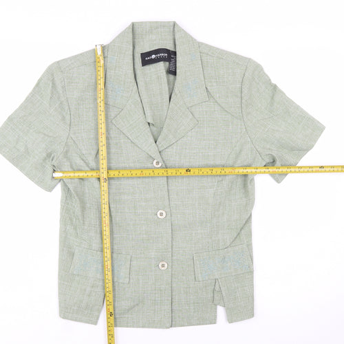 Sag Harbor Women’s Green Short Sleeve Blazer Size 12 Classic Fit