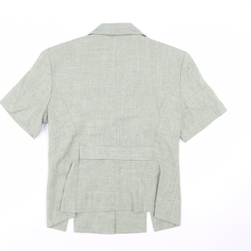 Sag Harbor Women’s Green Short Sleeve Blazer Size 12 Classic Fit