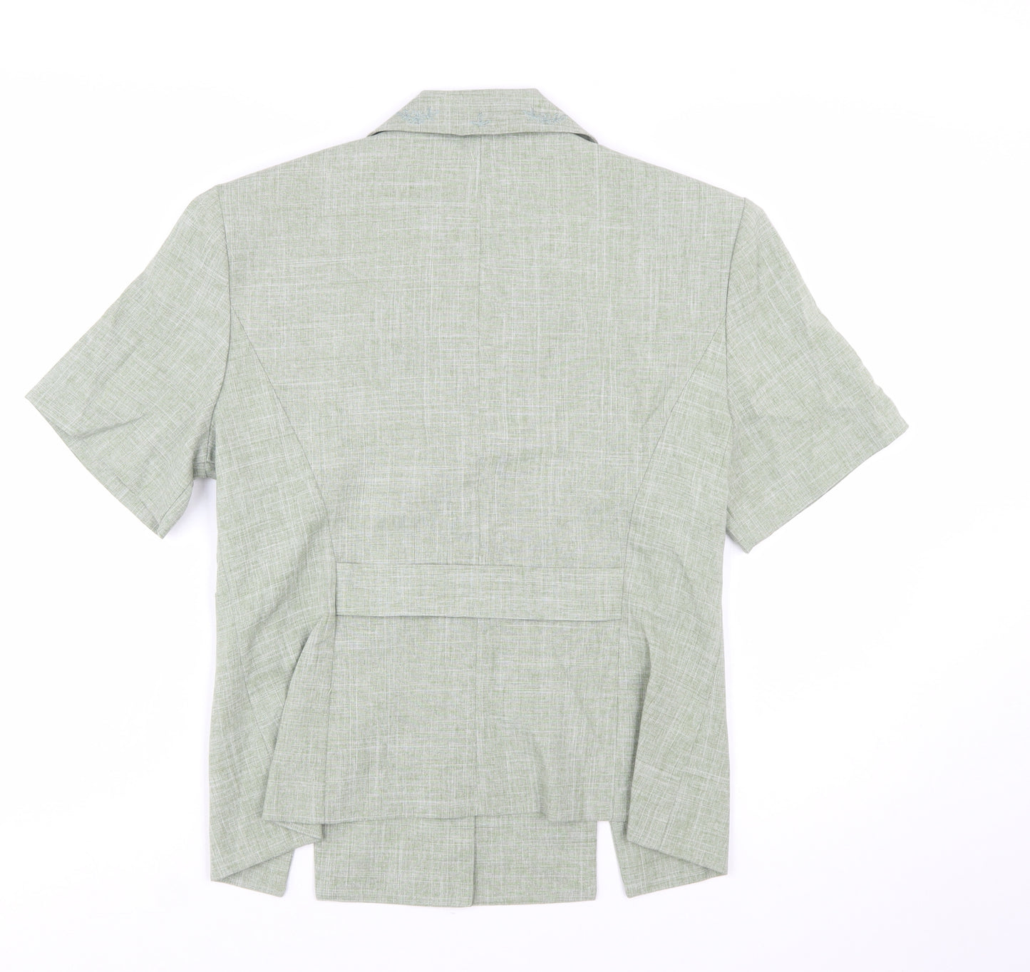 Sag Harbor Women’s Green Short Sleeve Blazer Size 12 Classic Fit