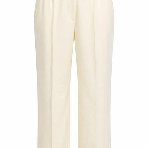 Personal Women’s Ivory Wool Blend Pleated High Rise Trousers Size 14