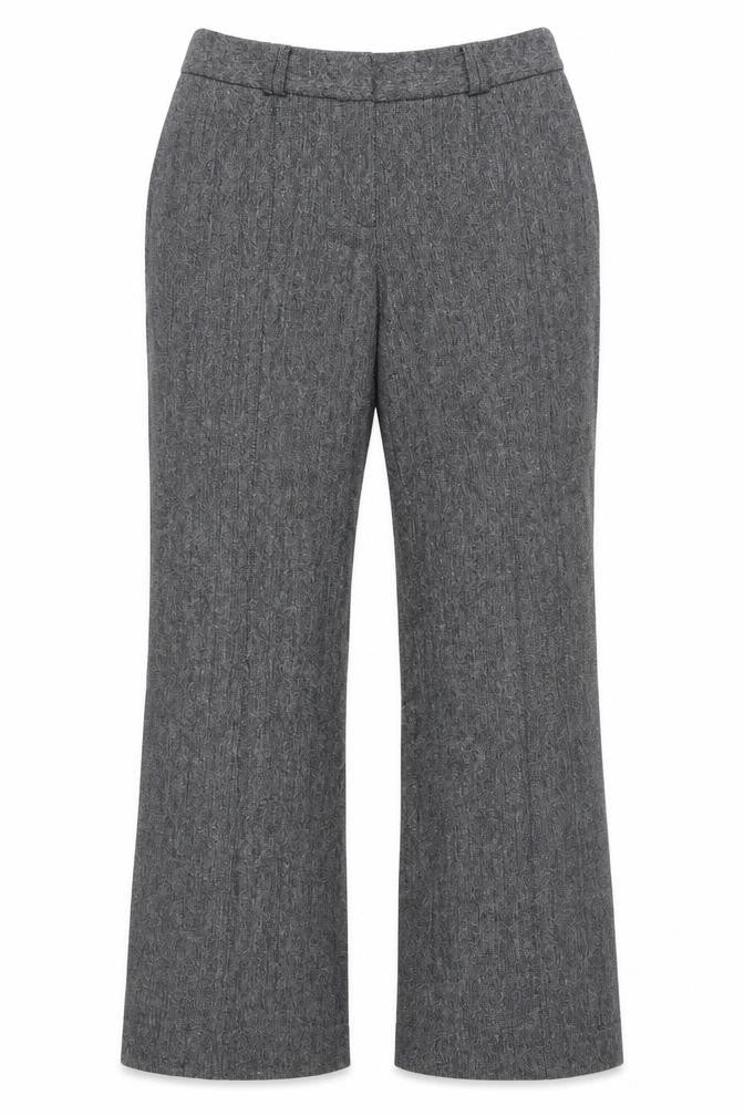 Front view of Dalia Collection Women's Grey Wool Blend Dress Pants, size 12