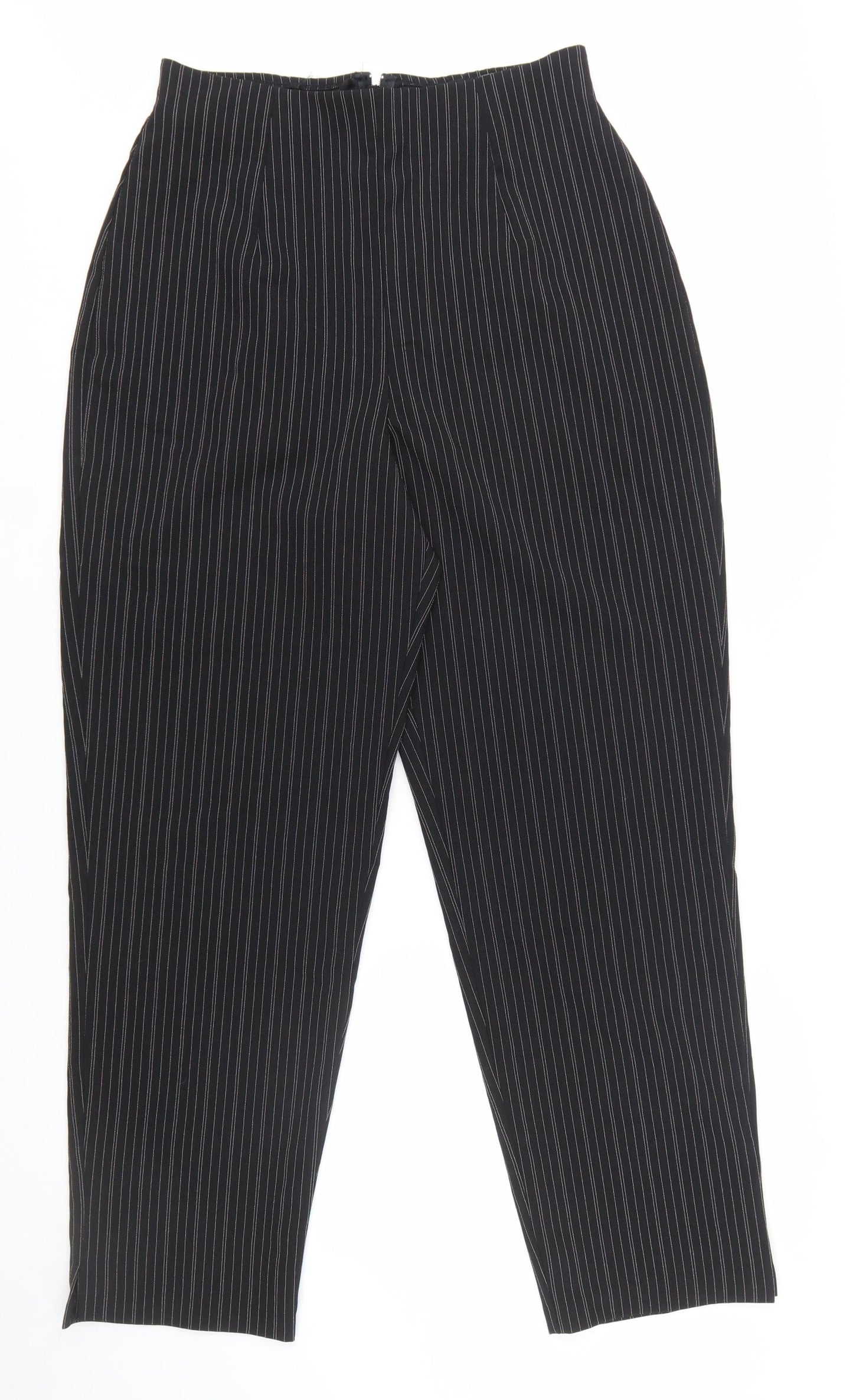 All That Jazz Women’s Black Pinstripe High-Rise Pleated Dress Pants Size 14
