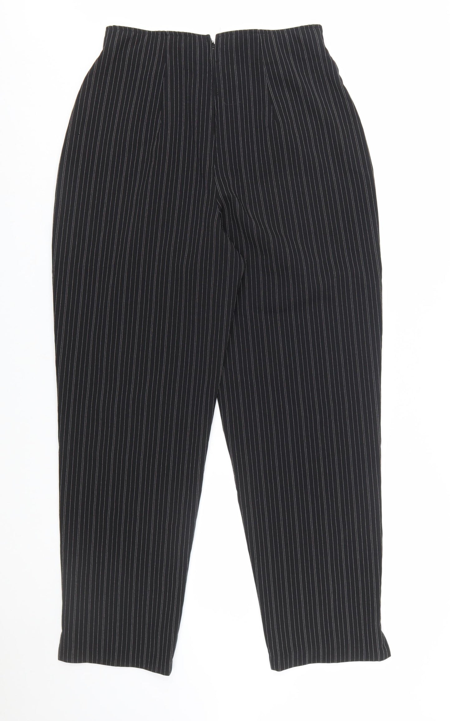 All That Jazz Women’s Black Pinstripe High-Rise Pleated Dress Pants Size 14