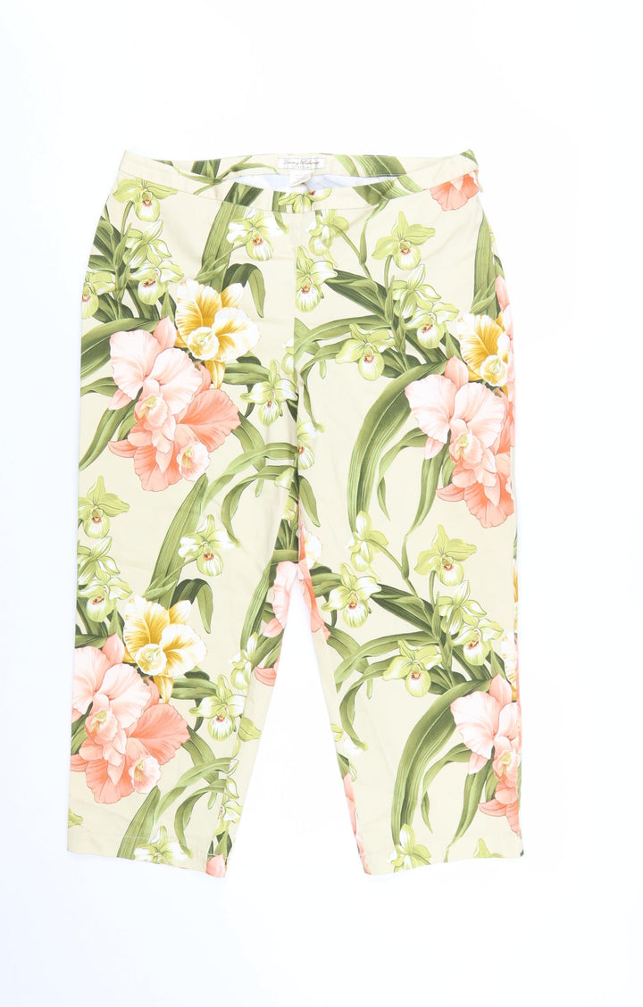 Tommy Bahama Women’s Multicoloured Floral Capri Trousers Size 10 Cotton Stretch