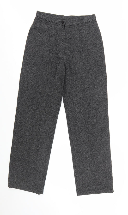 Jessica Women’s Black Size 6 Straight Trousers Polyester Rayon Blend