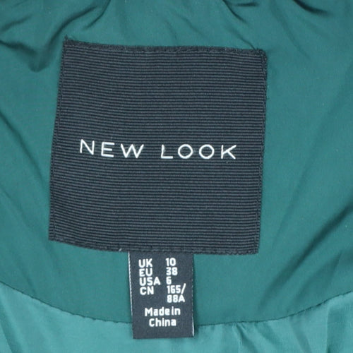 New Look Women’s Green Faux Fur Trim Puffer Jacket Size 10
