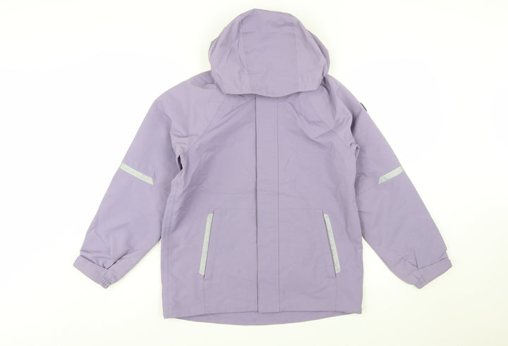 Polarn O. Pyret Boys Purple Hooded Waterproof Parka Coat 11-12 Years