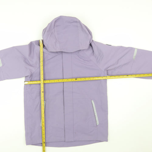 Polarn O. Pyret Boys Purple Hooded Waterproof Parka Coat 11-12 Years