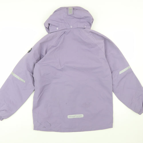 Polarn O. Pyret Boys Purple Hooded Waterproof Parka Coat 11-12 Years