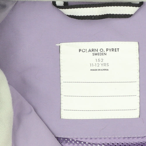 Polarn O. Pyret Boys Purple Hooded Waterproof Parka Coat 11-12 Years