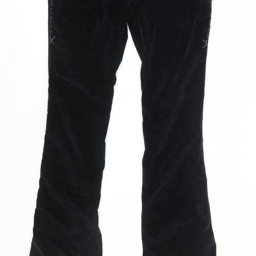 Antik Denim Women's Black Velvet Flared Trousers Size 29
